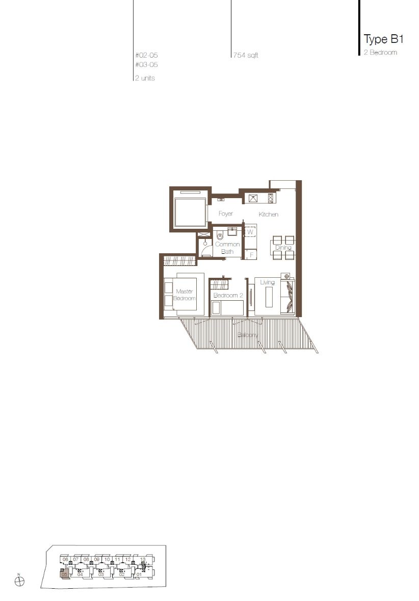 Cluny Park 1 Bedroom Floor Plan 1