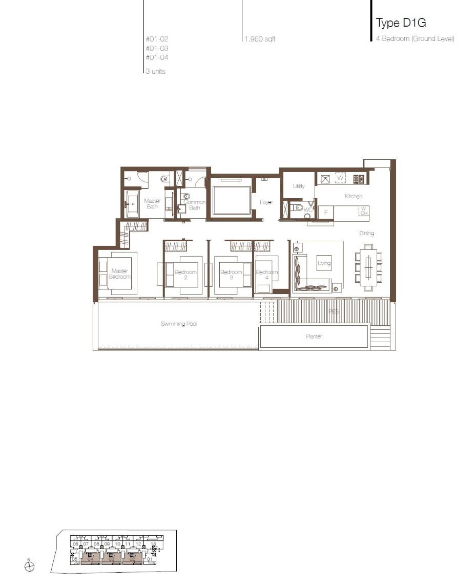 Cluny Park 1 Bedroom Floor Plan 4